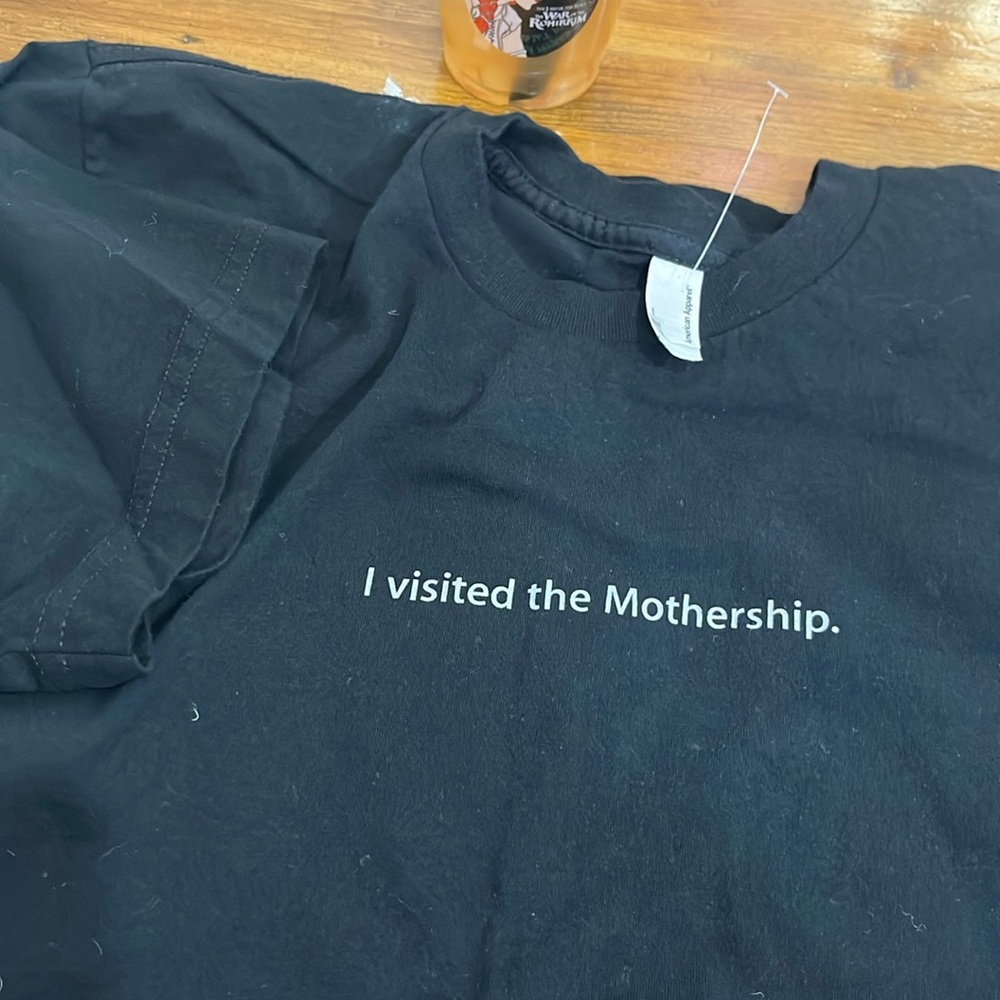 Black Apple Tee t-shirt “I visited the Mothership.” Cupertino